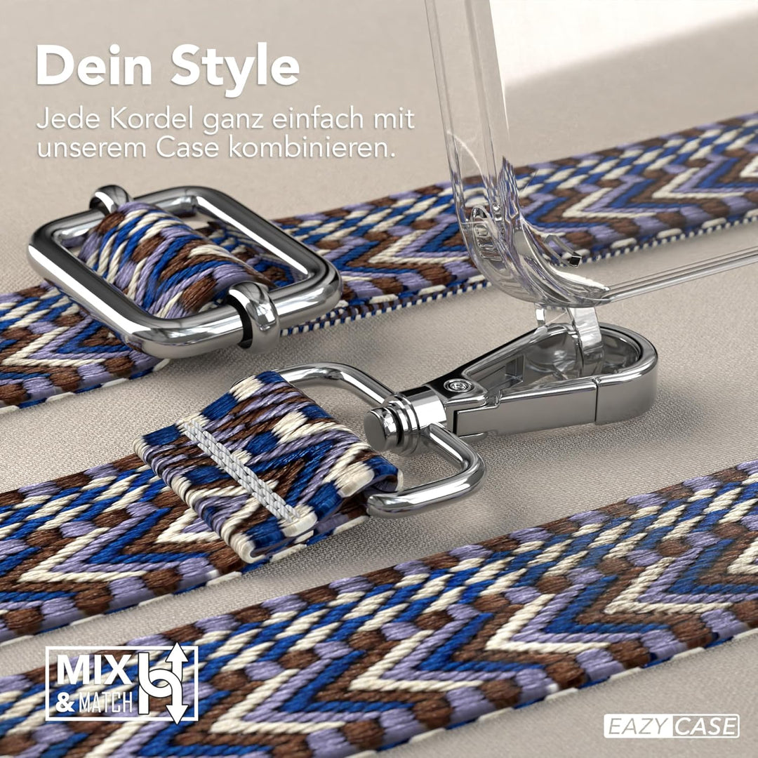 EAZY CASE Handykette - Verstellbares Taschenband kompatibel mit iPhone 15 Pro, Schulterriemen, Handy