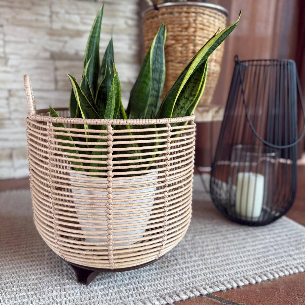 2er Set - Untersetzer Blumentopf – Recycling Material - Made in Germany - Parent (Braun, 160) 160 Br