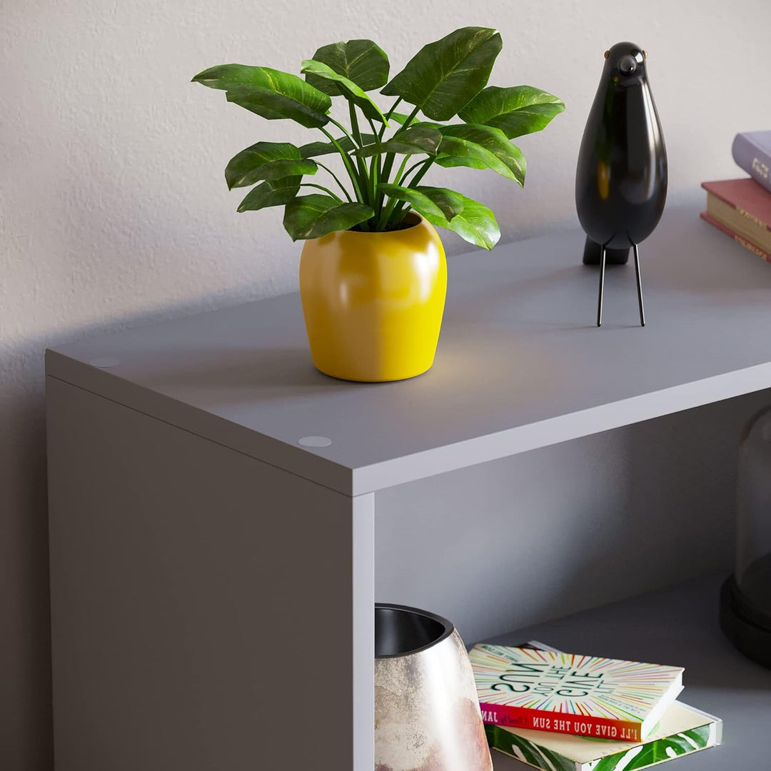 Vida Designs Cambridge Bücherregal, Holz, Grau, 3 Etagen niedrig Grau 3 Etagen niedrig, Grau 3 Etage