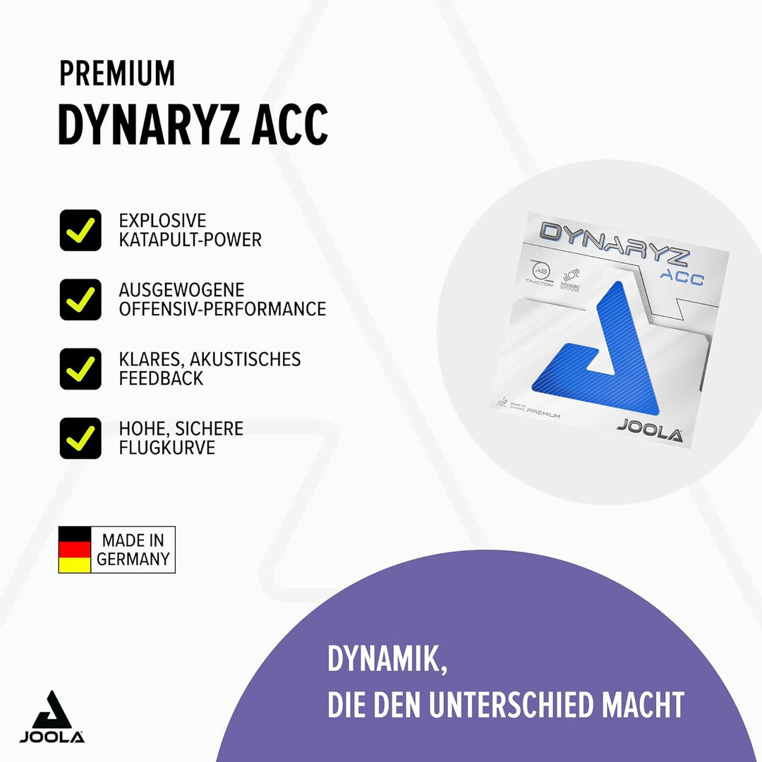 JOOLA Tischtennisbelag Dynaryz Acc schwarz max+, schwarz max+