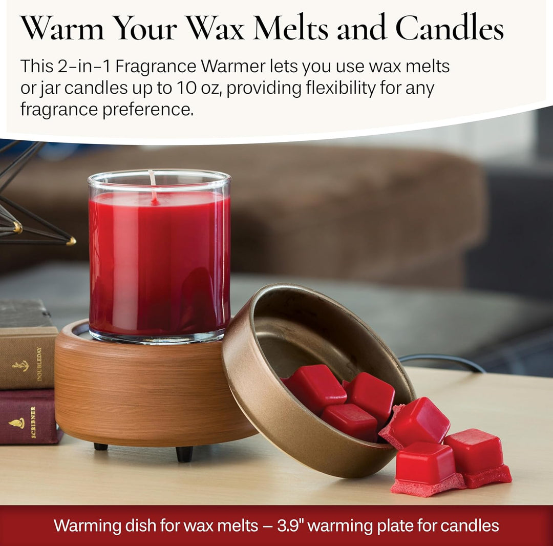CANDLE WARMERS ETC 2 in 1 Kerzen- und Duftwärmer zum Erwärmen von Duftkerzen oder Wachsschmelzen und
