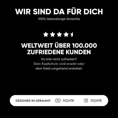 FIGHTR® Kopfschutz mit bestem Sitz für maximalen Schutz | Boxhelm für Sparring | Verstellbare Grösse