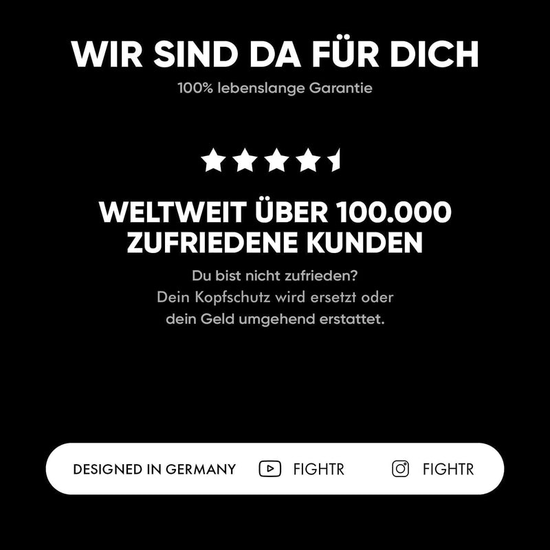 FIGHTR® Kopfschutz mit bestem Sitz für maximalen Schutz | Boxhelm für Sparring | Verstellbare Grösse