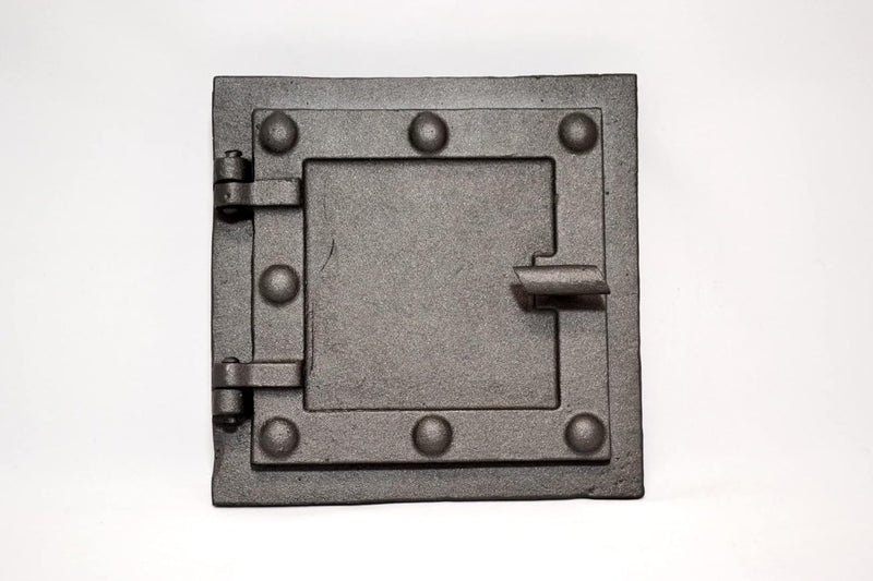 SEZAM Massive Revisionstür für Öfen aus Gusseisen 17 x 3,5 x 17 cm, Kamintür - Klappe - Räumungstür,