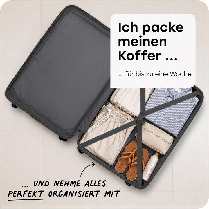 travelite 4-Rad Handgepäck Koffer klein 37 Liter, Gepäck Serie BALI: ABS Hartschalen Trolley erfüllt
