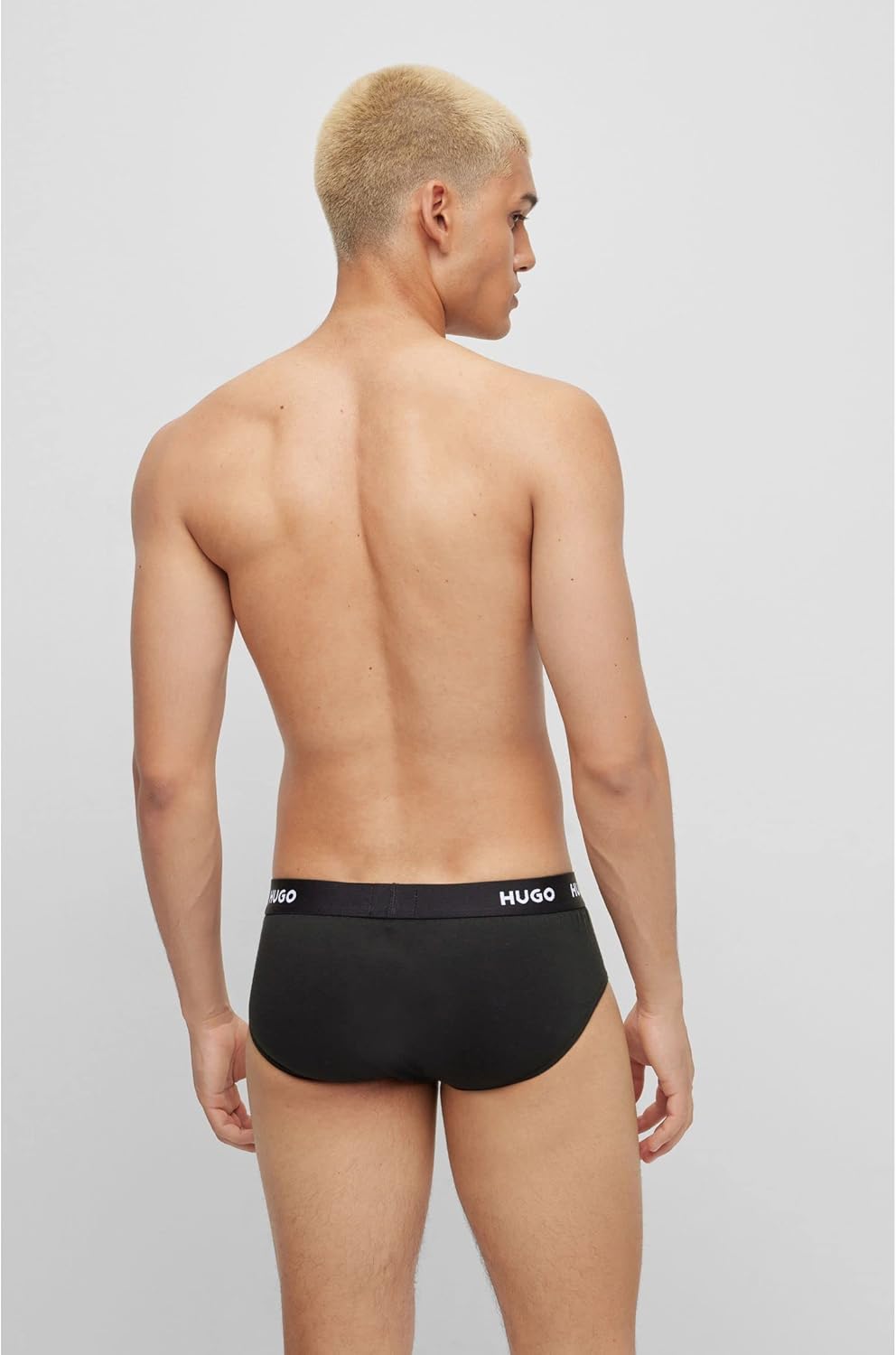 HUGO Herren HIPBRIEF TRIPLETPACK Dreier-Pack Slips aus Stretch-Baumwolle mit Logo am Bund S New - Bl