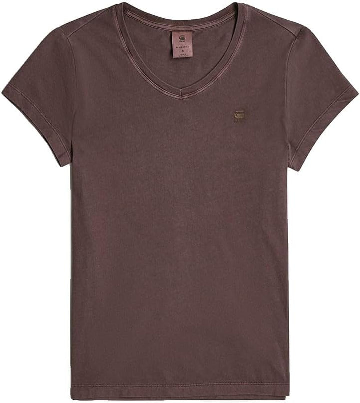 G-Star Damen Eyben Slim V-Neck Top 2.0 XXS Beige (Chocolate Plum Gd D24533-b059-h312), XXS Beige (Ch