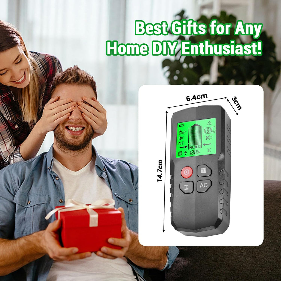 Leitungssuchgerät 5 in 1 Ortungsgerät mit Smart Chip & HD-LCD, Kabelfinder Leitungsfinder für Stroml