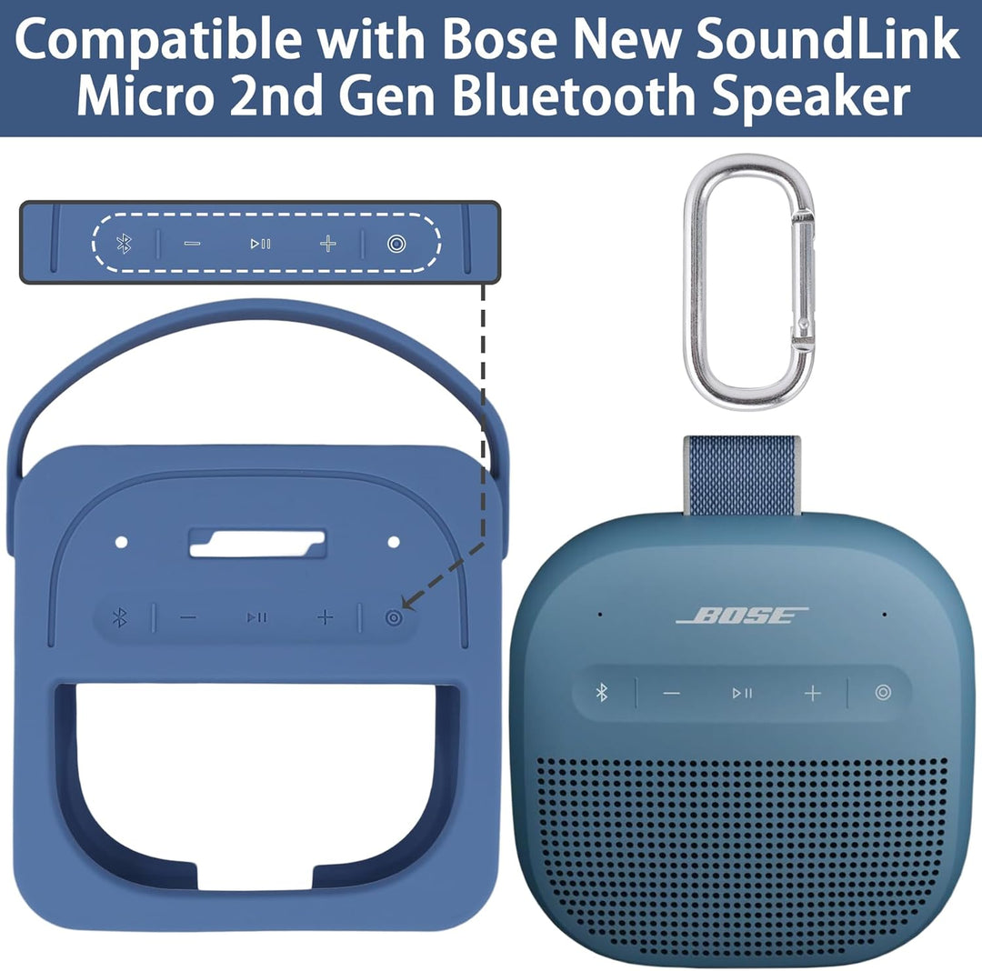 Aenllosi Silikon-Schutzhülle für tragbaren Bluetooth-Lautsprecher Bose New SoundLink Micro (2. Gen.)