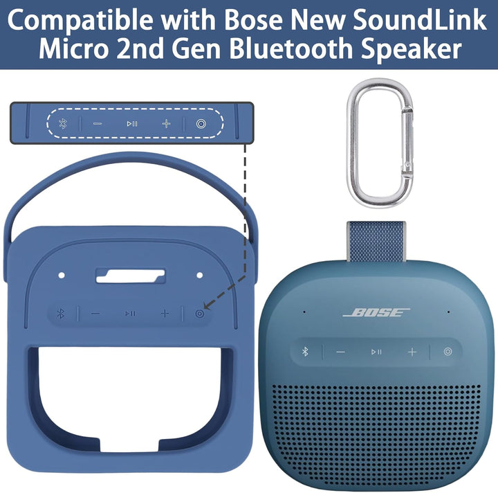 Aenllosi Silikon-Schutzhülle für tragbaren Bluetooth-Lautsprecher Bose New SoundLink Micro (2. Gen.)