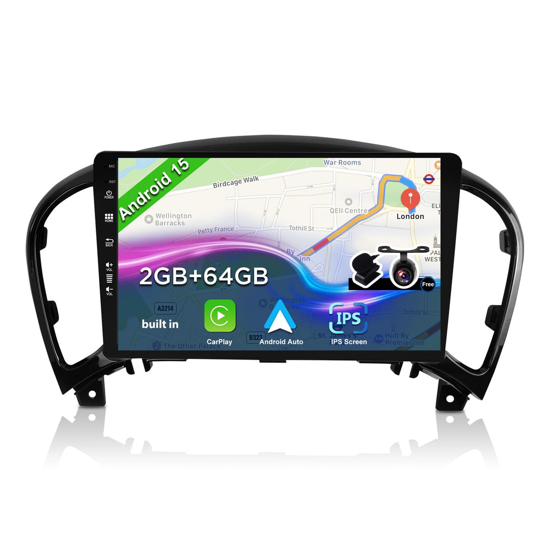 Android 15 Autoradio für Nissan Juke J15 (2010-2019) / YF15 Infiniti ESQ (2011-2017) - Rückfahrkamer