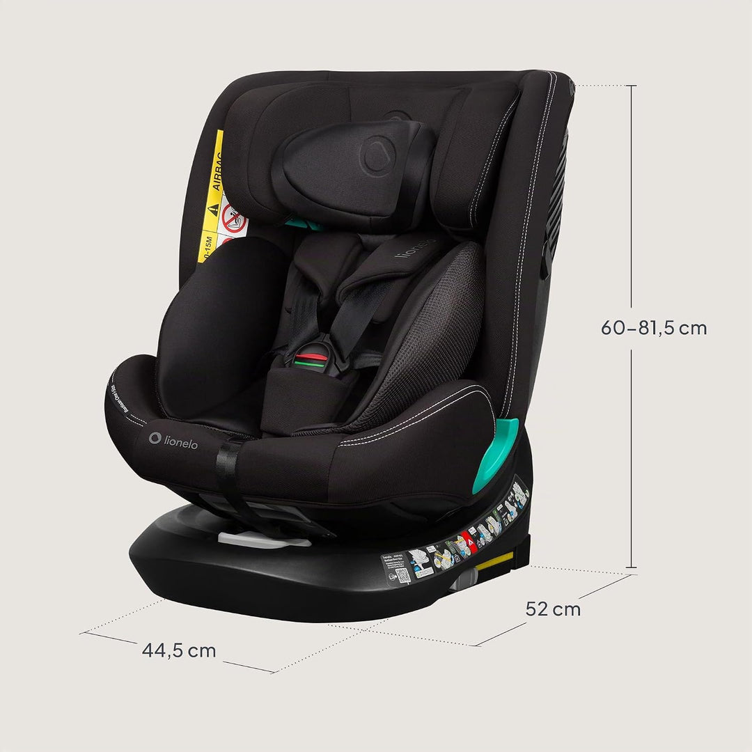 Lionelo Bastiaan i-Size One 360o drehbarer Autositz für Kinder von 40-150 cm, Montage in Fahrtrichtu
