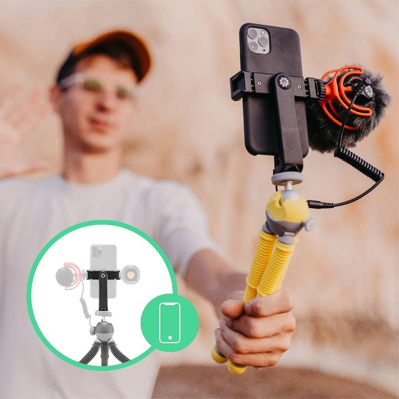 JOBY PodZilla Medium Kit, Flexibles Stativ mit GripTight 360 Handyhalterung, Phone Stativ von den Go