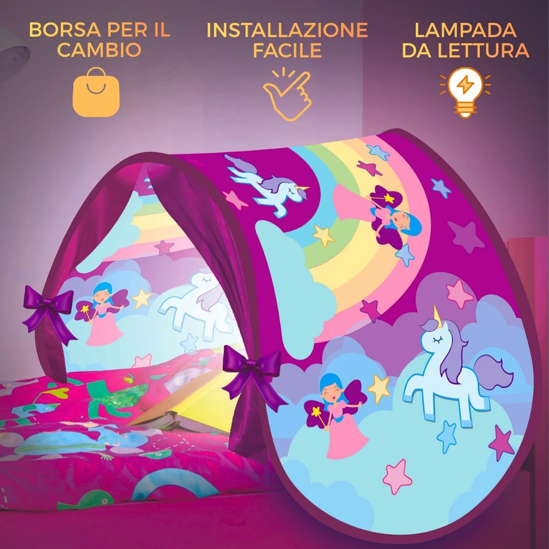 BEST DIRECT – STARLYF SleepFun Tent (Original TV): Pop-up-Bettzelt und Spielhaus für Kinder (Mädchen