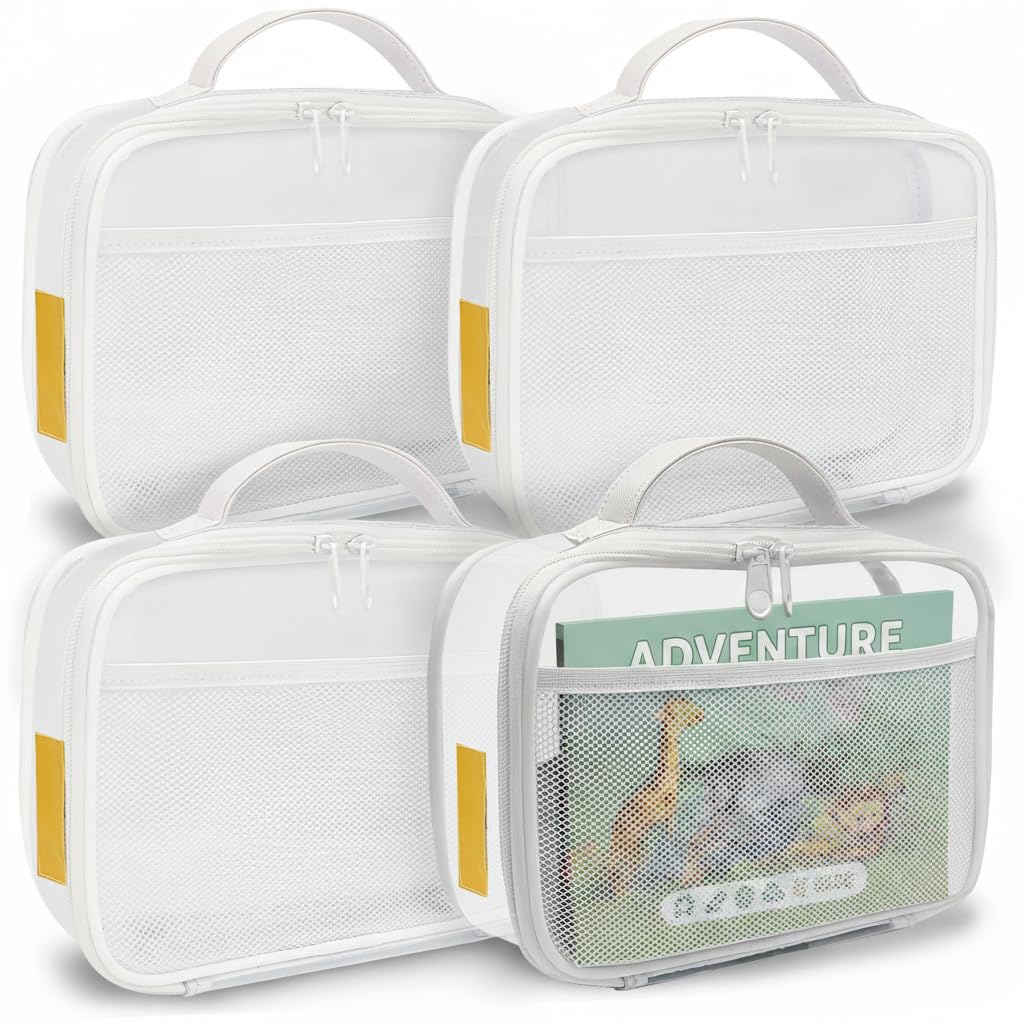 holay 4er-Packung PVC mit Reissverschluss Blocks Set, Spielzeug, Ton, Brettspiel Aufbewahrung Organi