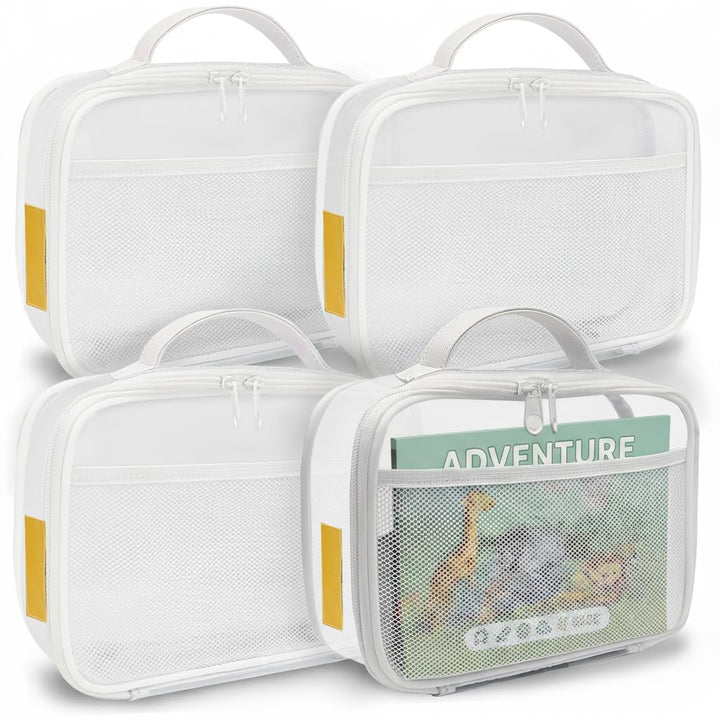 holay 4er-Packung PVC mit Reissverschluss Blocks Set, Spielzeug, Ton, Brettspiel Aufbewahrung Organi