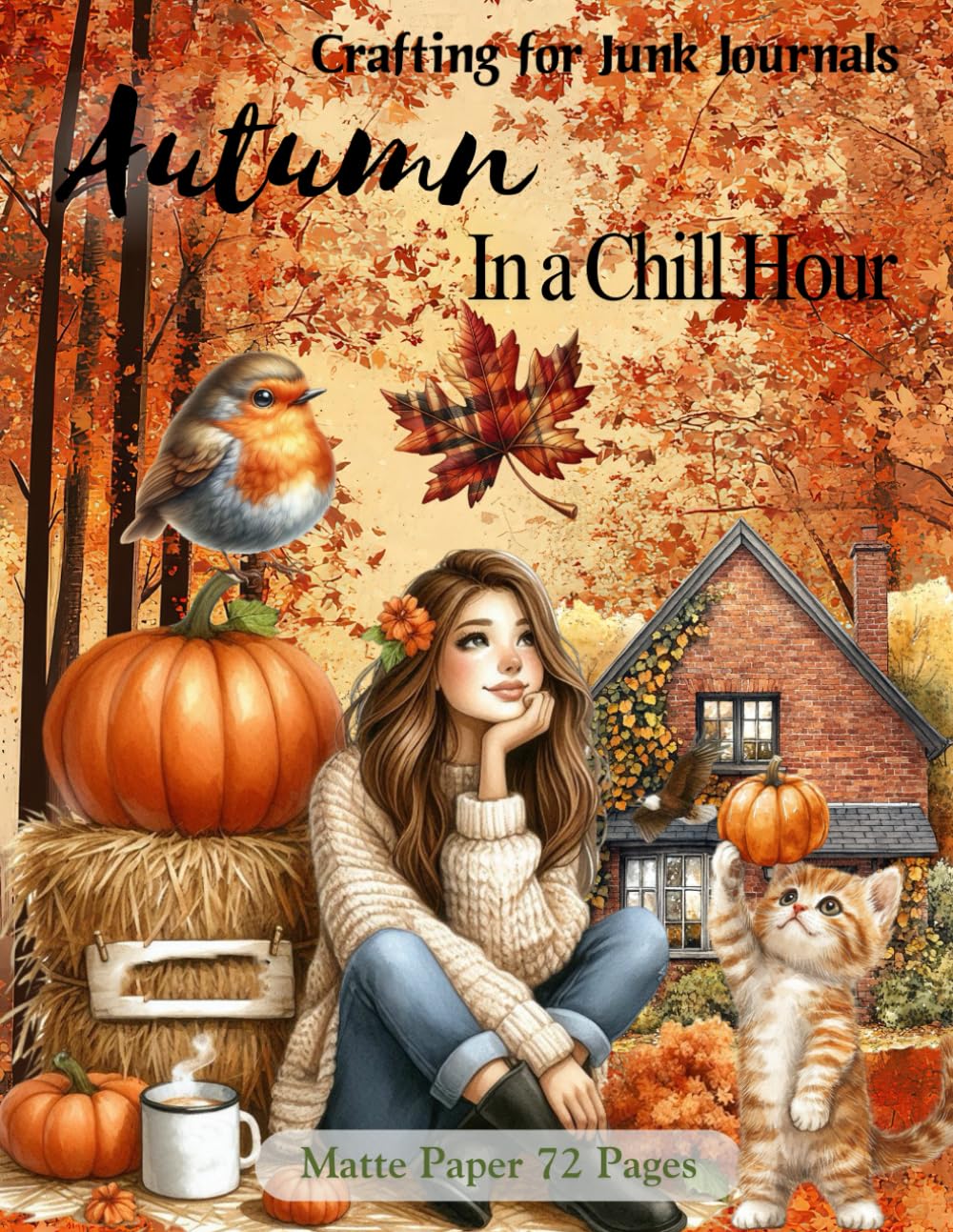 Crafting for Junk Journals Autumn in a Chill Hour Ephemera Book: High Quality Images Of Peoples, For