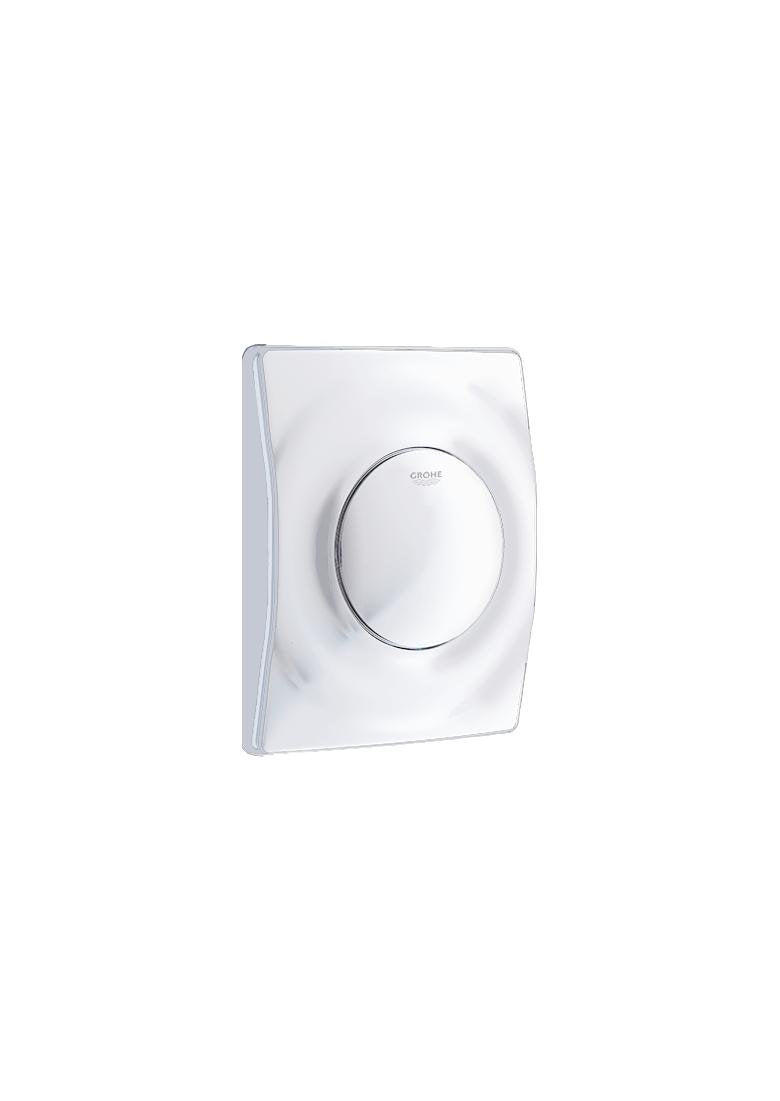 GROHE Surf - Abdeckplatte (116 x 144 mm, mit Druckknopfbetätigung, langlebig), alpinweiss, 37018SH0