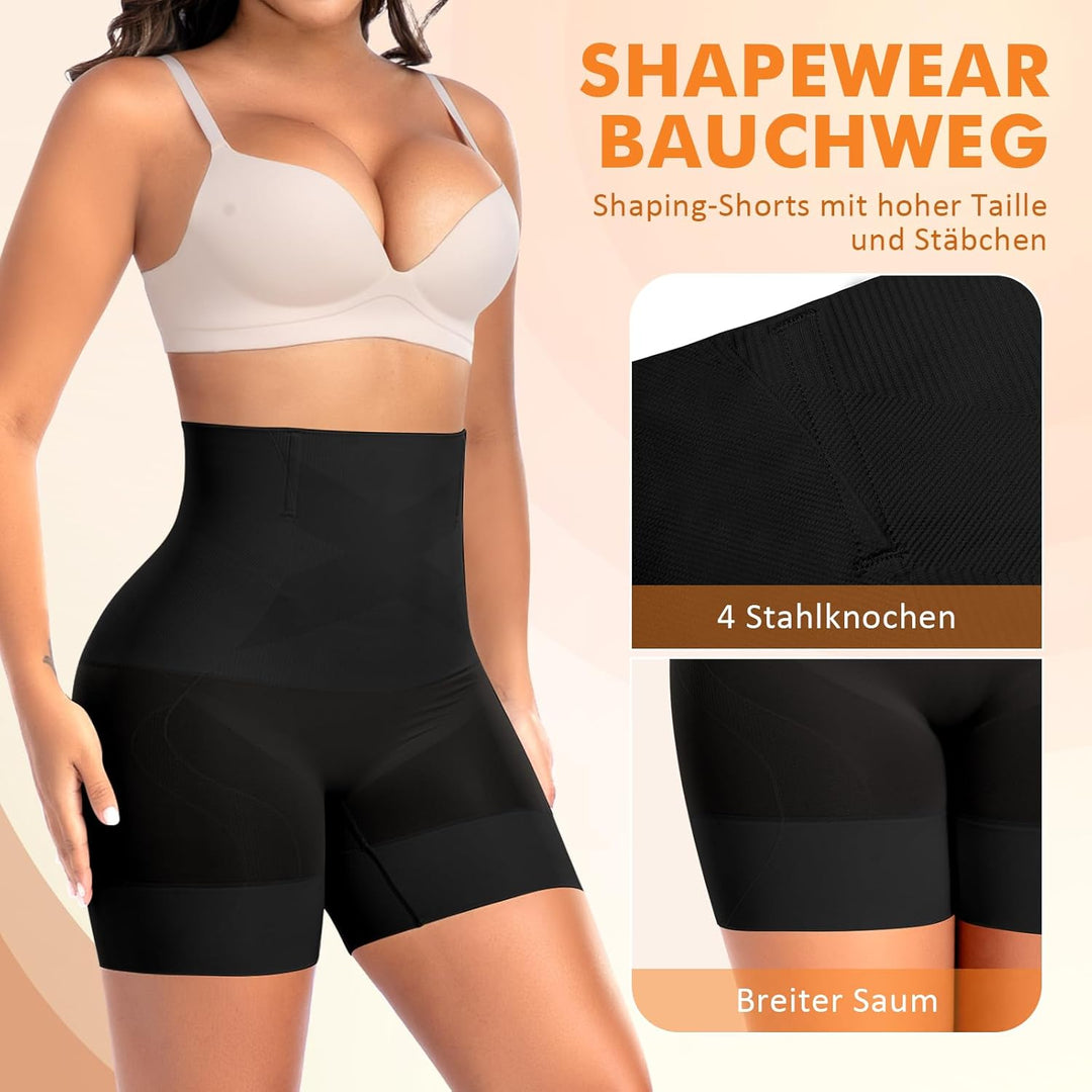 Bauchweg Unterhose Damen Shapewear Miederhose Hohe Taille Unterwäsche Figurenformend Bauchkontrolle