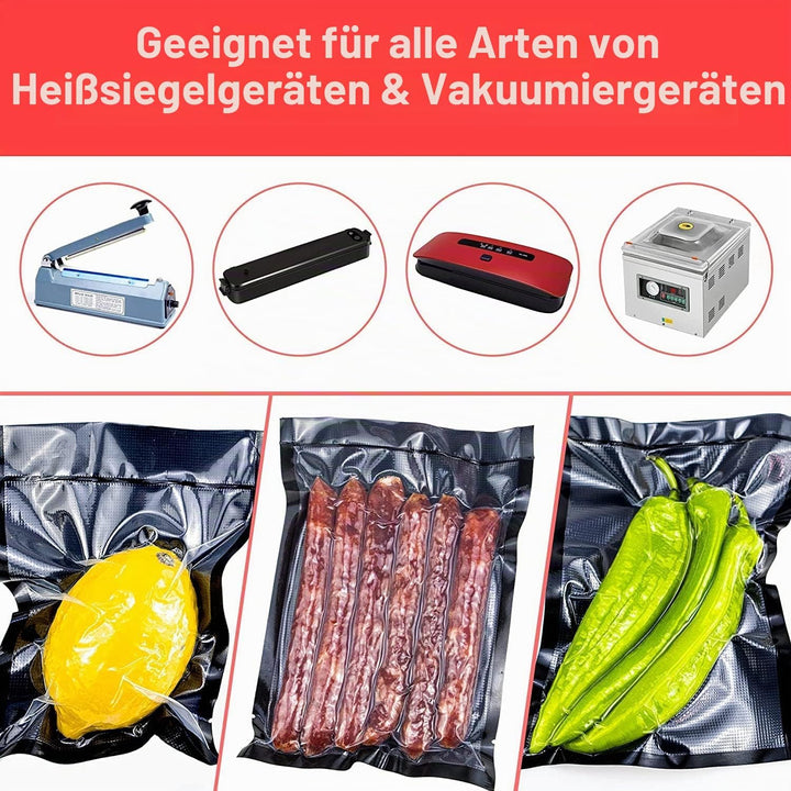 CANLENPK 20x30cm/8x12 Zoll Vakuumiertasche,Schwarze Rückseite Transparente Vorderseite,Versiegeln Ma