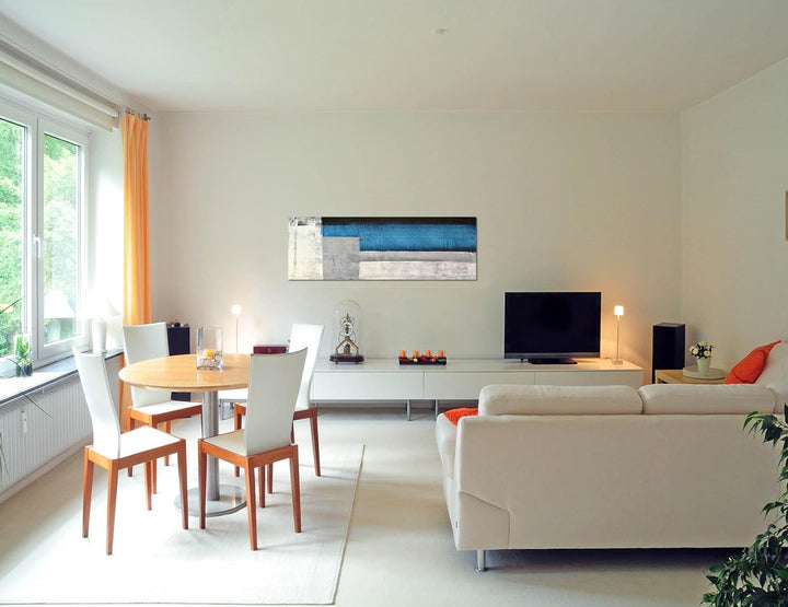 Paul Sinus Art Panoramabild auf Leinwand und Keilrahmen 150x50cm Gemälde Malerei Kunst abstrakt