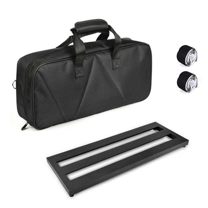 Btuty Gitarreneffekt-Pedalboard aus Aluminiumlegierung, 49,7 x 19,5 cm, mit Tragetasche