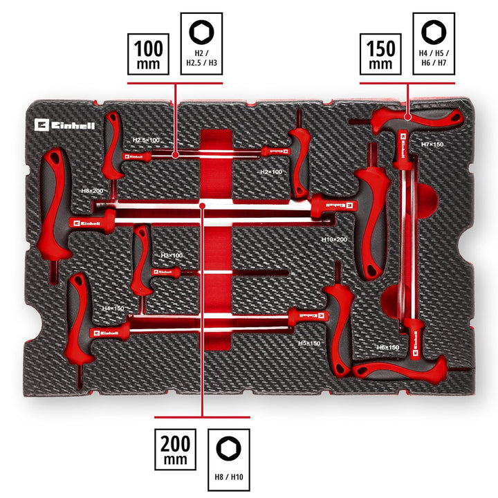 Original Einhell Pad T-Griff-Schraubendreher 9-tlg. (Maschinen- & Fahrzeugmontage, T-Griff, Kugelkop