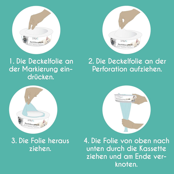 Littycat Nachfüllkassetten Katzenstreuentsorgungseimer - 6er Pack (6er