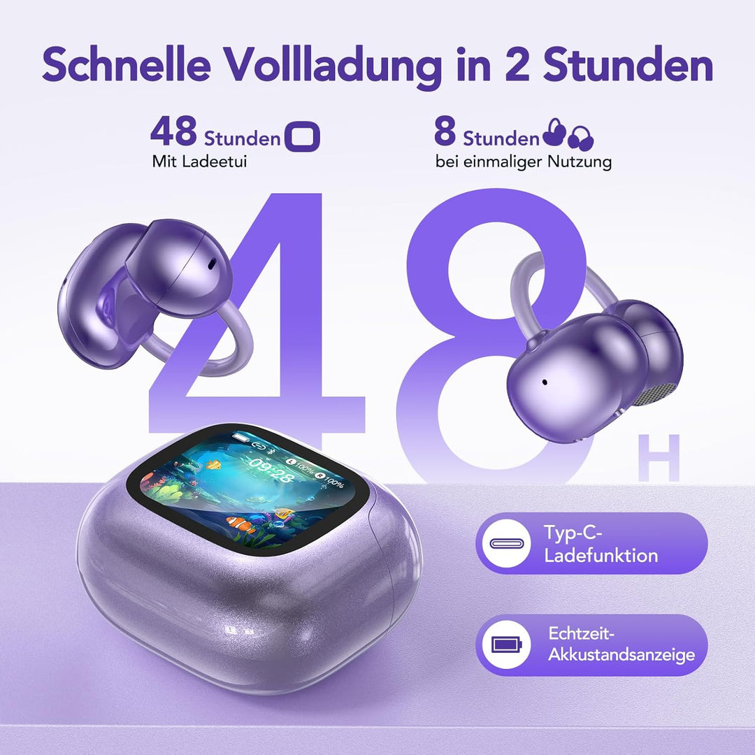 NE32 Ai Übersetzer Kopfhörer mit LCD,3-in-1 Übersetzungskopfhörer 165 Sprachen mit App,9 Übersetzung
