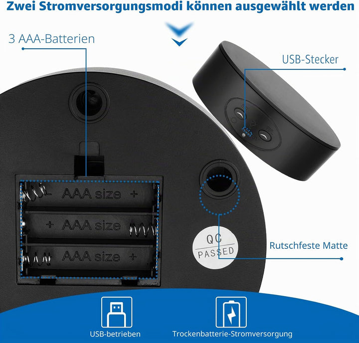 Drehteller Elektrisch, 13CM 5KG Automatische Drehplattform 360° Drehbar Ständer Elektrischer drehtel