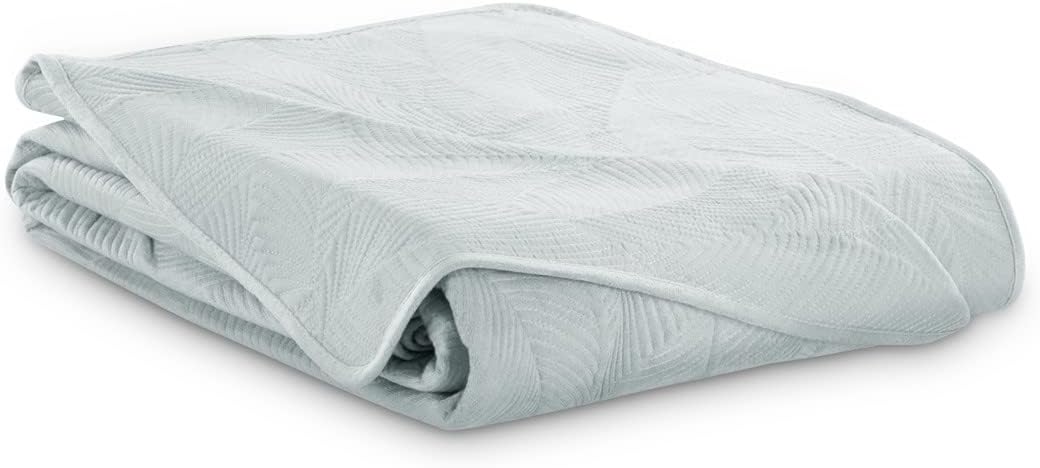 AmeliaHome Tagesdecke 200x220 cm gestrickt Velvet Samt Palsha Silber Palsha Silber 200x220 cm, Palsh