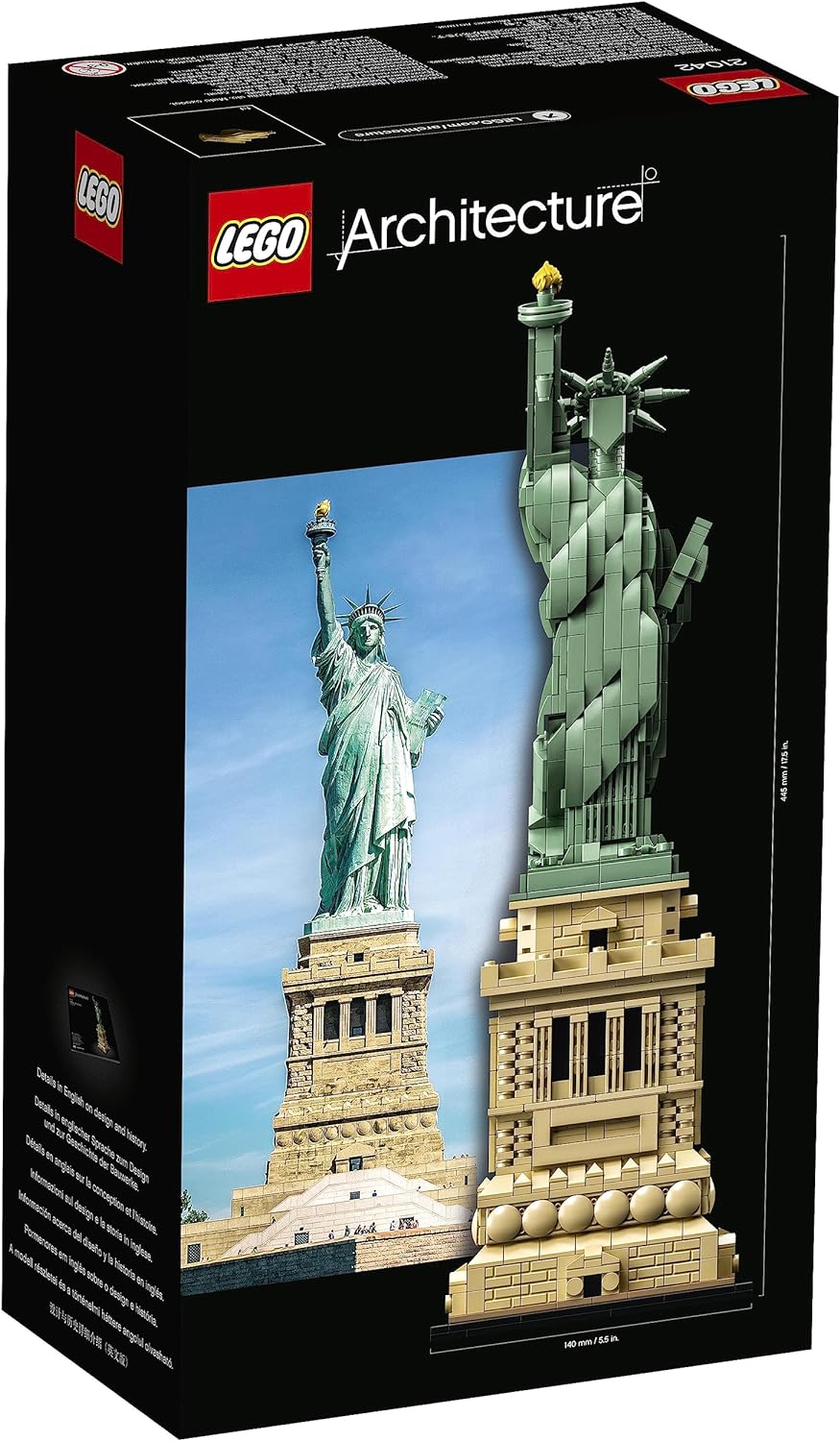 LEGO 21042 Architecture Freiheitsstatue, Modell zum Bauen, New York Souvenir, Weihnachtsgeschenkidee
