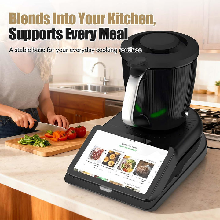 Gleitbrett für Thermomix TM7, Brett für Thermomix mit Rollen & Gummifüssen, Leicht zu Bewegen, Schüt