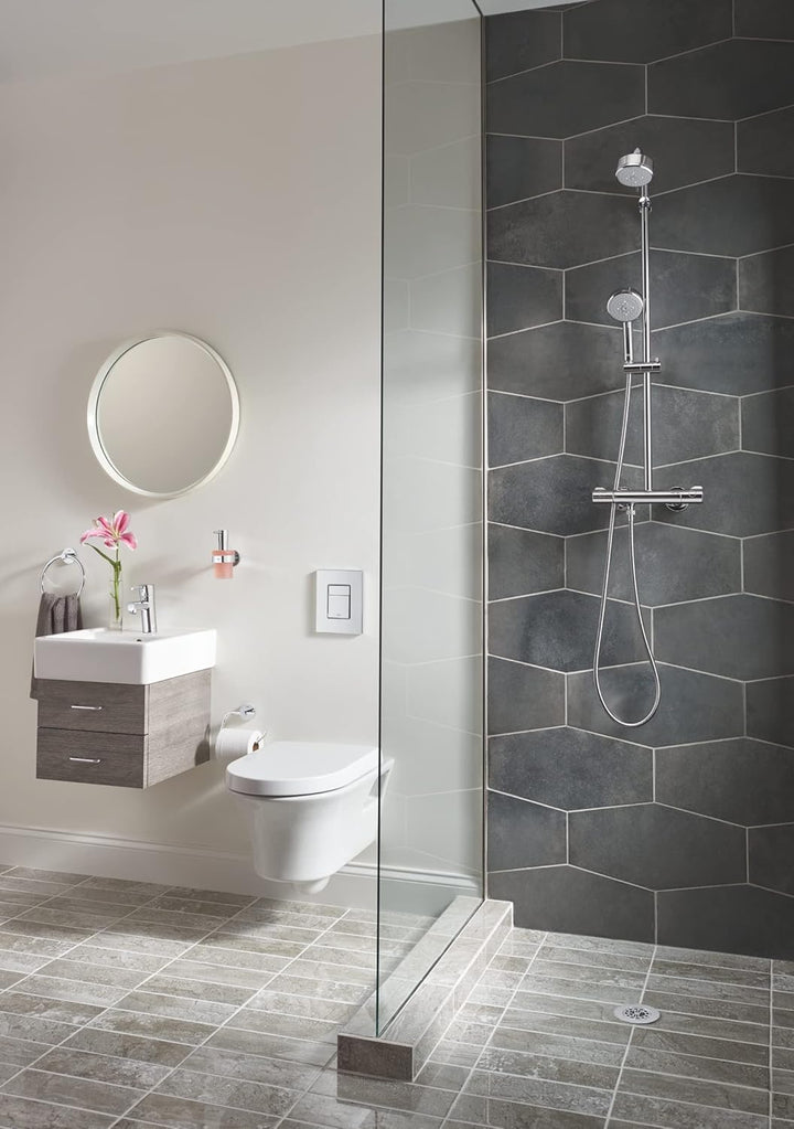 GROHE Essentials - WC-Papierhalter ( kratzfeste Chromoberfläche, einfache Montage, inklusive Abdecku