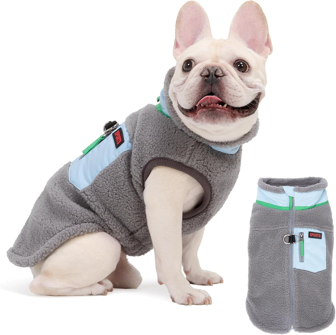 FEimaX Warme Hundemantel Winddichte Haustier Winter Fleece Hundejacke Winterweste mit D-Ring Hundekl