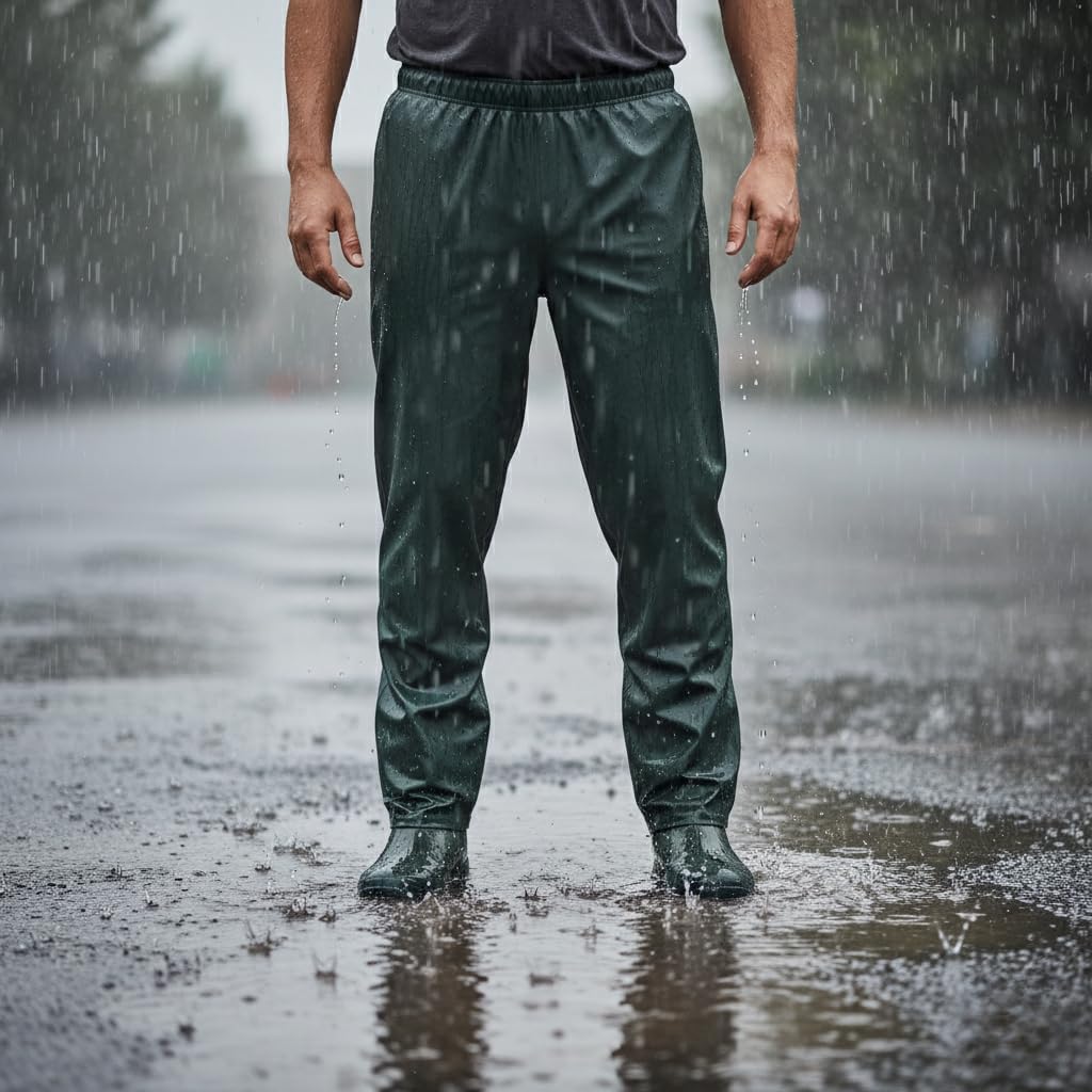 NEO TOOLS Herren Regenset, Regenmantel mit Kapuze und Regenhose, Gr. M-XXXL, verklebte Nähte, Reissv