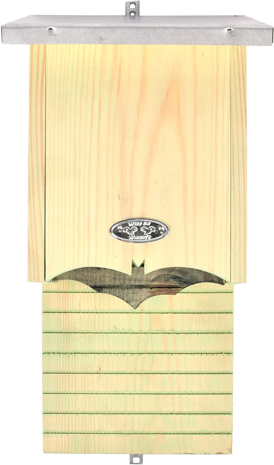 Esschert Design Fledermauskasten Fledermaushaus Holz Blechdach Nistkasten für Fledermäuse 39cm