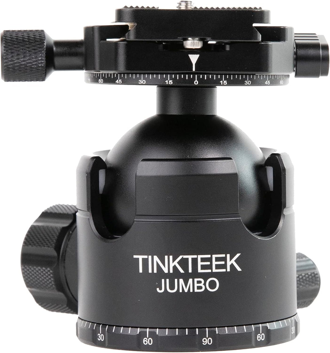 TINKTEEK Jumbo Panorama Kugelkopf Stativkopf 560g 10cm professioneller 360 Grad kompatibel mit Arca