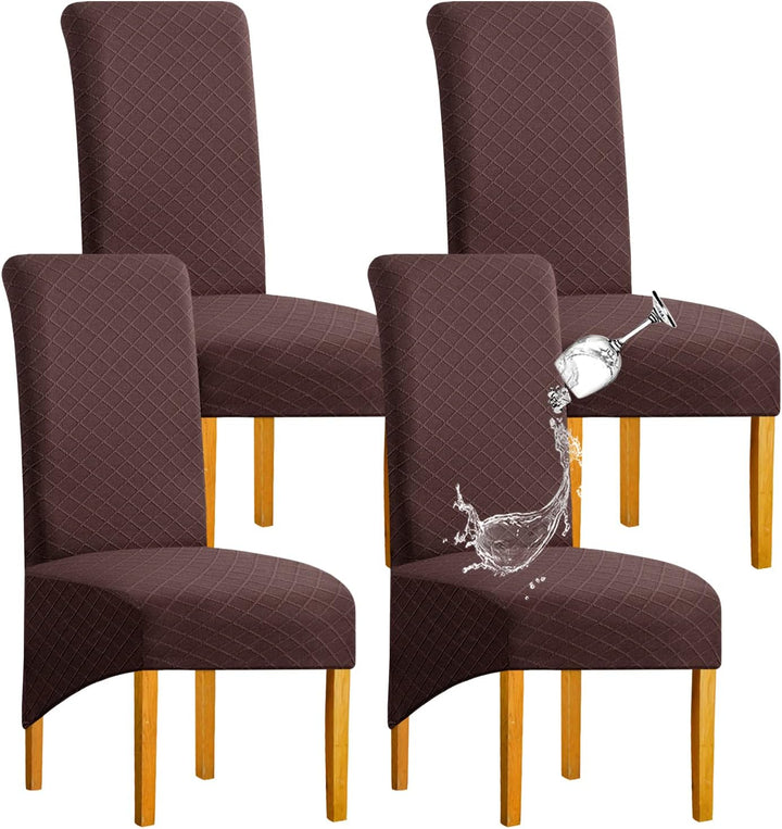 SHENGYIJING 1/2/4/6 PCS Diamond Lattice FStretch wasserdichte XL Stuhlhussen für Esszimmer, Spandex