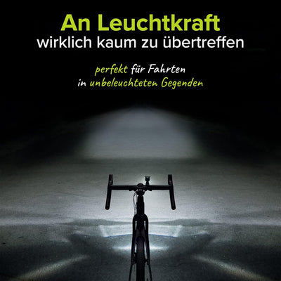 VELMIA Fahrradlicht Vorne StVZO zugelassen mit besonders starker Ausleuchtung und 8,5h Leuchtdauer I