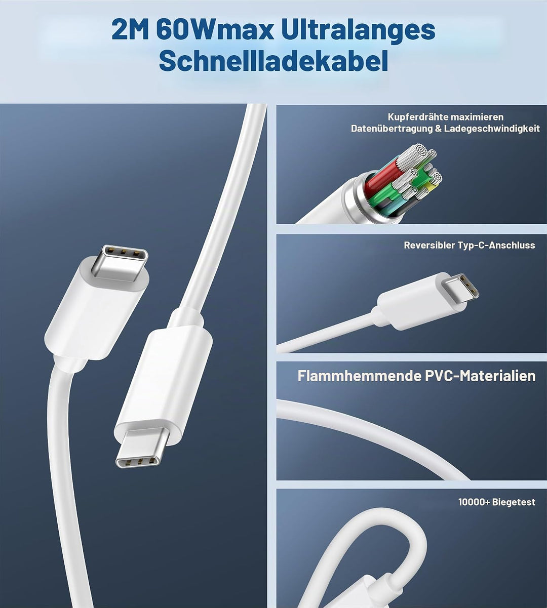 45W USB C Ladegerät Ladekabel for iPhone 17 16 15/17 16 15 Pro/17 16 15 Pro Max/17 Air/16 15 Plus/iP