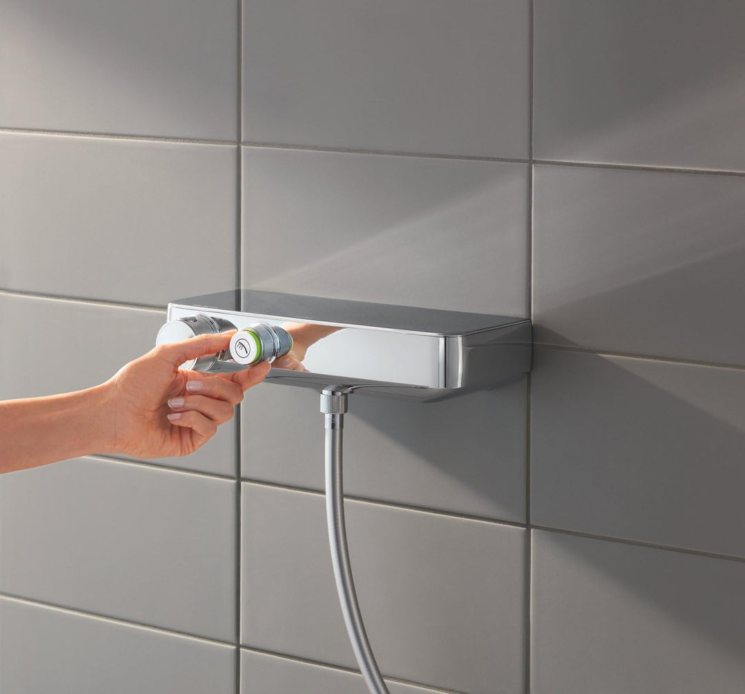 GROHE Grohtherm SmartControl - Thermostat-Brausebatterie (langlebige Oberfläche, Wandmontage, Sicher