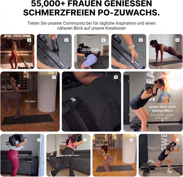 Hüftstoss-Gürtel für Kurzhanteln, Kettlebells und Gewichtsscheiben – Bequemer Trainingsgurt bis 180