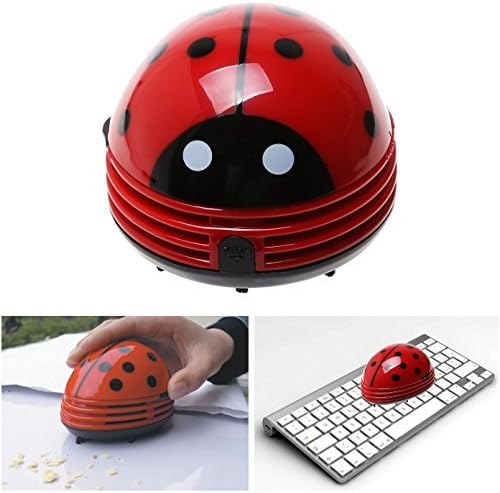 Elektrischer Tischstaubsauger,Mini Staubsauger mit Marienkäfer Design für Reinigung Auto und Desktop