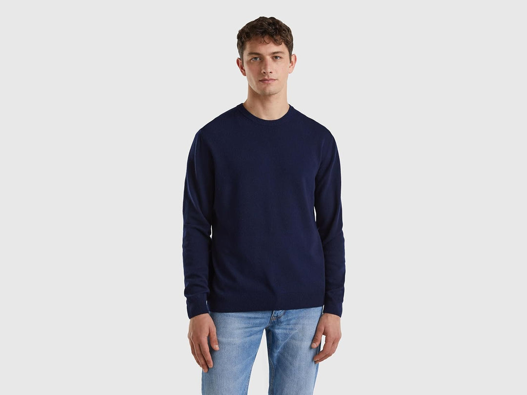 United Colors of Benetton Damen 1002d1k01 Pullover (1er Pack) S Blau, S Blau