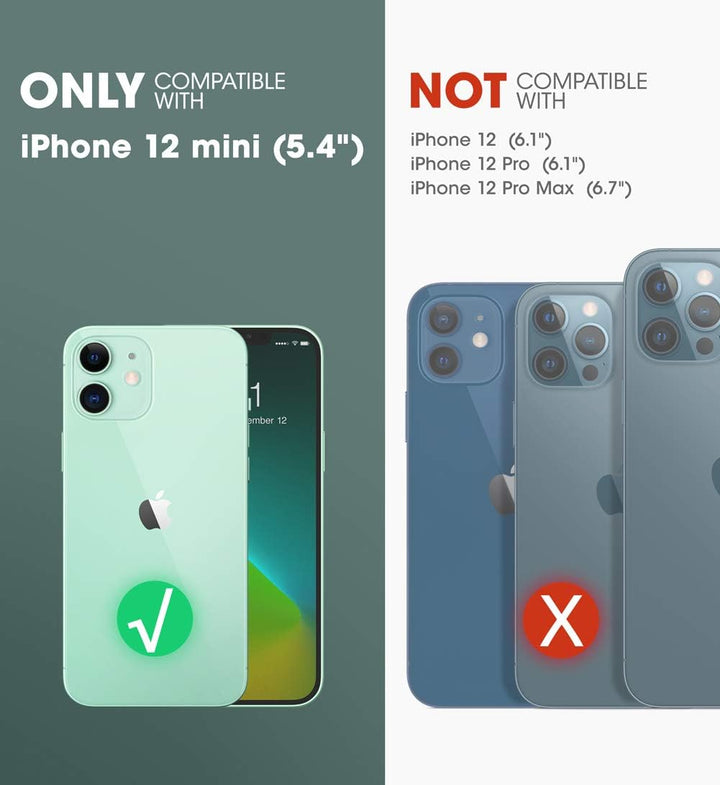 SUPCASE Transparent Hülle für iPhone 12 mini (5.4") Handyhülle 360 Grad Case Bumper Schutzhülle Cove