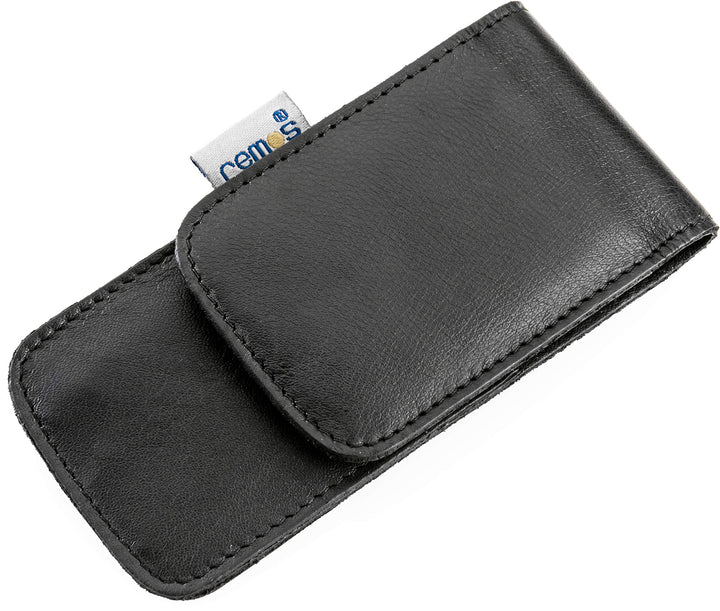 REMOS Nageletui leer aus echtem Leder zum Bestücken mit 3 Instrumenten - schwarz, Schwarz