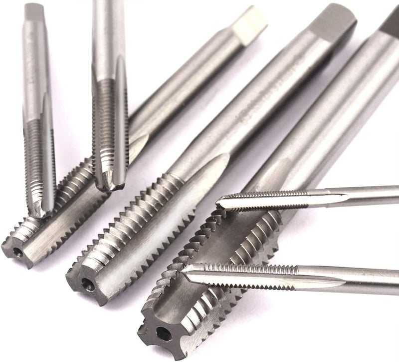 ATOPLEE 7 Stück HSS 6542 Metrischer Linksgewinde Gewindebohrer Satz, M3 M4 M5 M6 M8 M10 M12 M3-M12,7