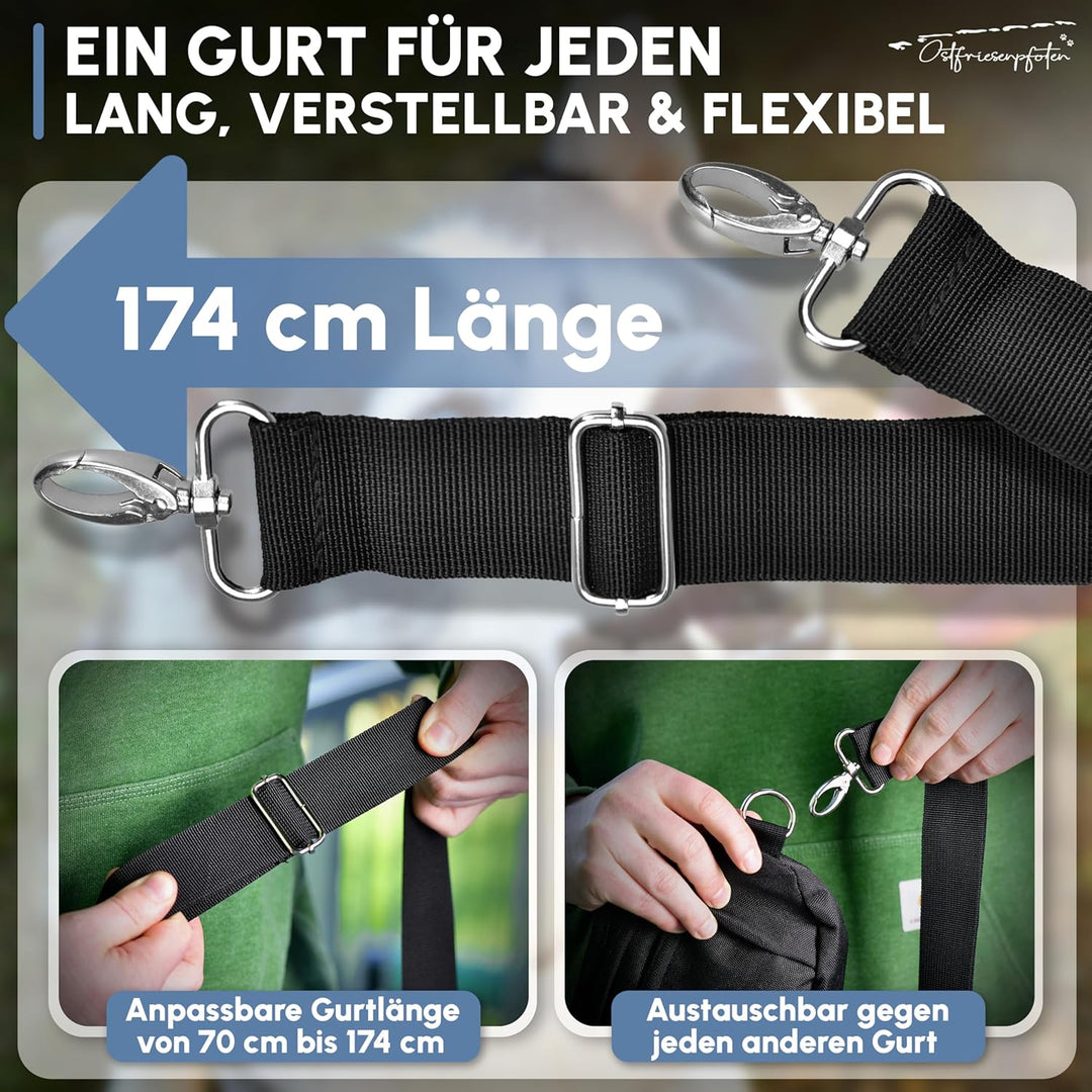 Leckerli-Crossbag 'Ubbo' für Hunde aus hochwertigem Polyester mit Einhandmagnetverschluss - Leckerli