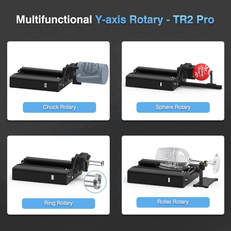 Twotrees Laserengraver TR2 Pro 4 in 1 Drehmodul für TTS-25,TTS-55,TS2 10W,TTS 20Pro Lasergravurmasch